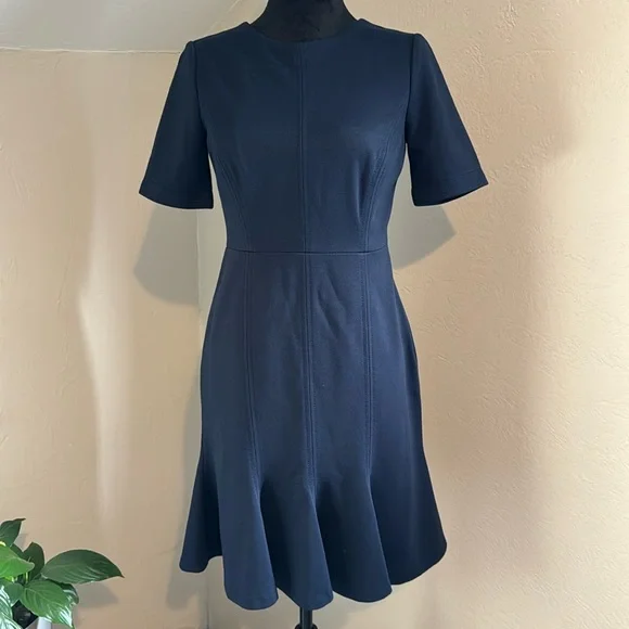 chinese dress ladies BANANA REPUBLIC Size 0 Light Blue 3/4 Sleeve DRESS